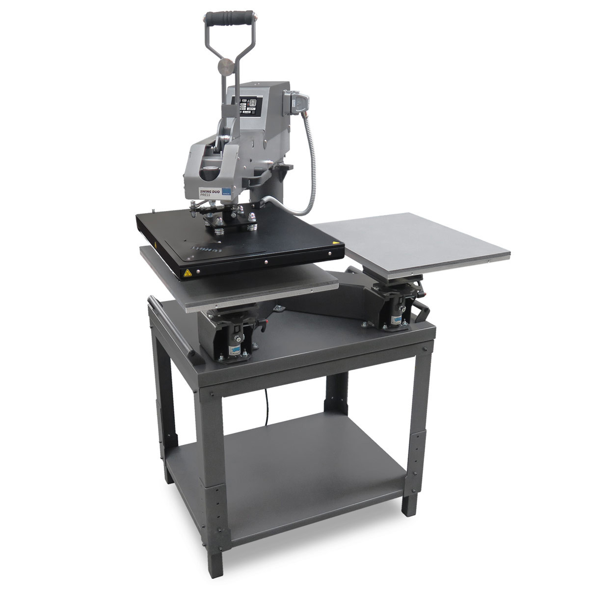 SCHULZE Swing Duo Press 40 x 50 cm mit Druckindikator und höhenverstellbarem Untertisch