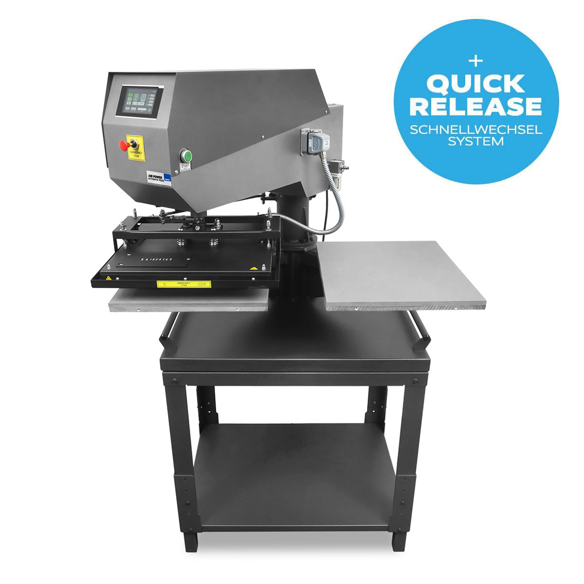 Schulze Air Power Automatic Press | 40 x 50 cm mit höhenverstellbarem Untertisch