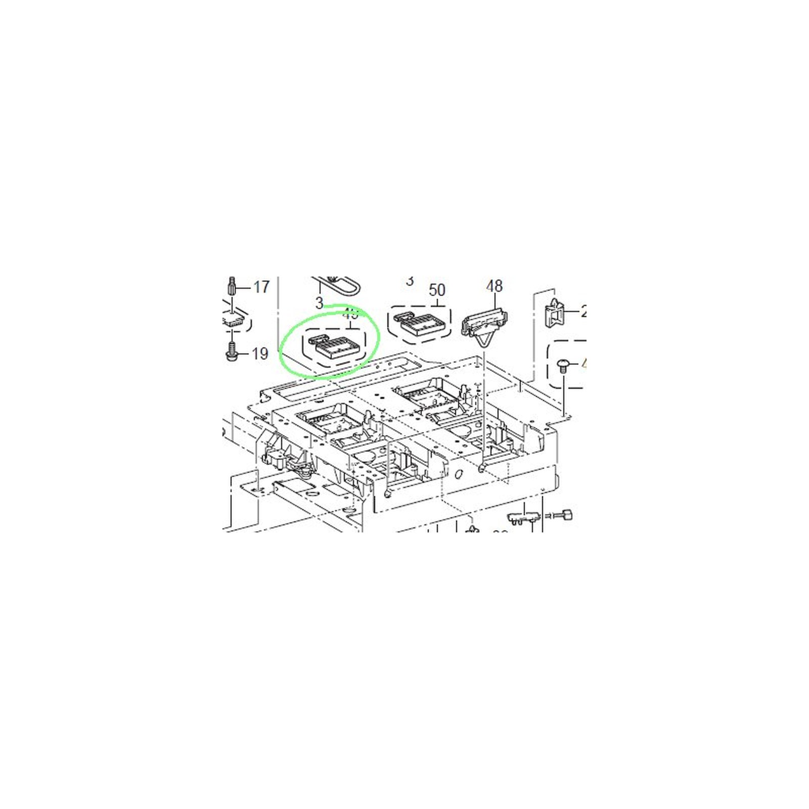 Brother Cap Rubber FARBE (CMYK) Assy GTX