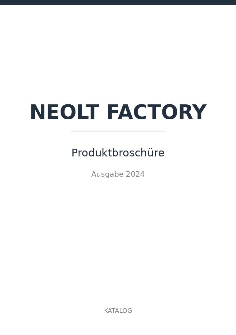 Titelbild Neolt Factory Broschüre 2024