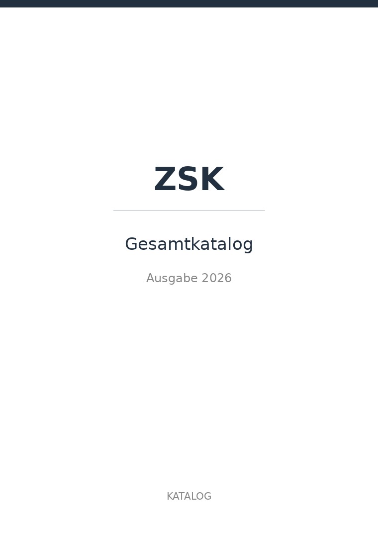 Titelbild ZSK Gesamtkatalog