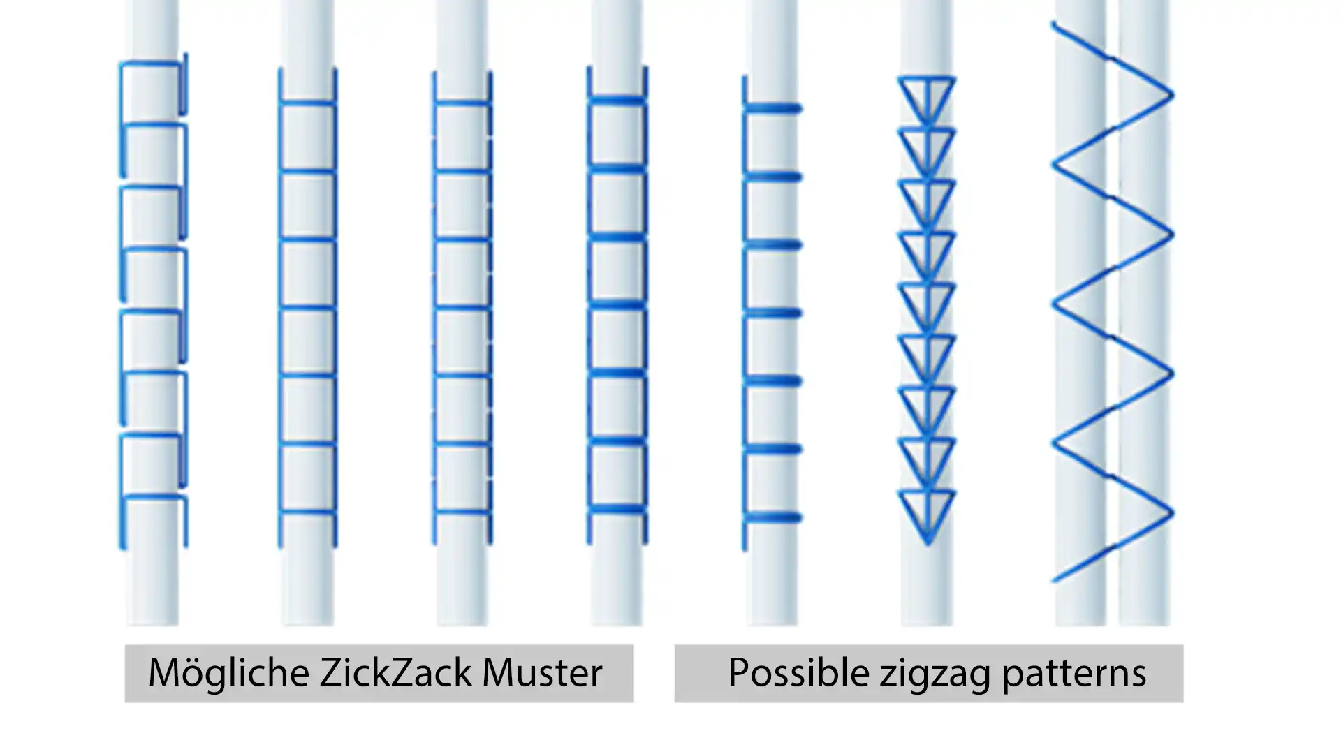 W-Kopf - ZickZack Füße Komplett