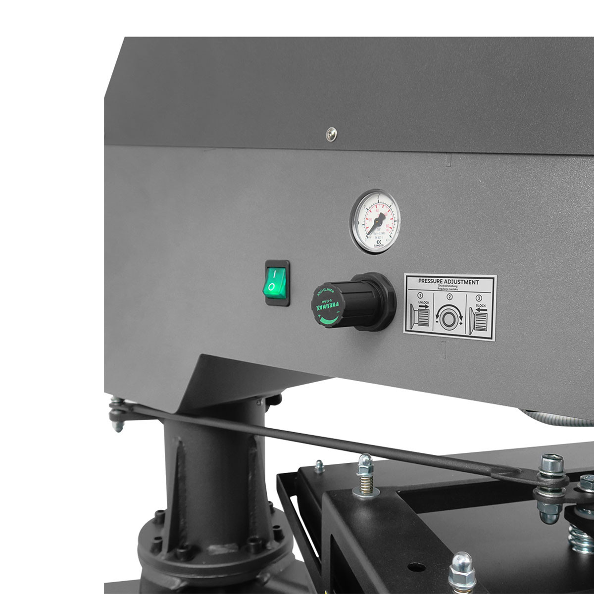 Schulze Air Power Automatic Press | 40 x 50 cm mit höhenverstellbarem Untertisch