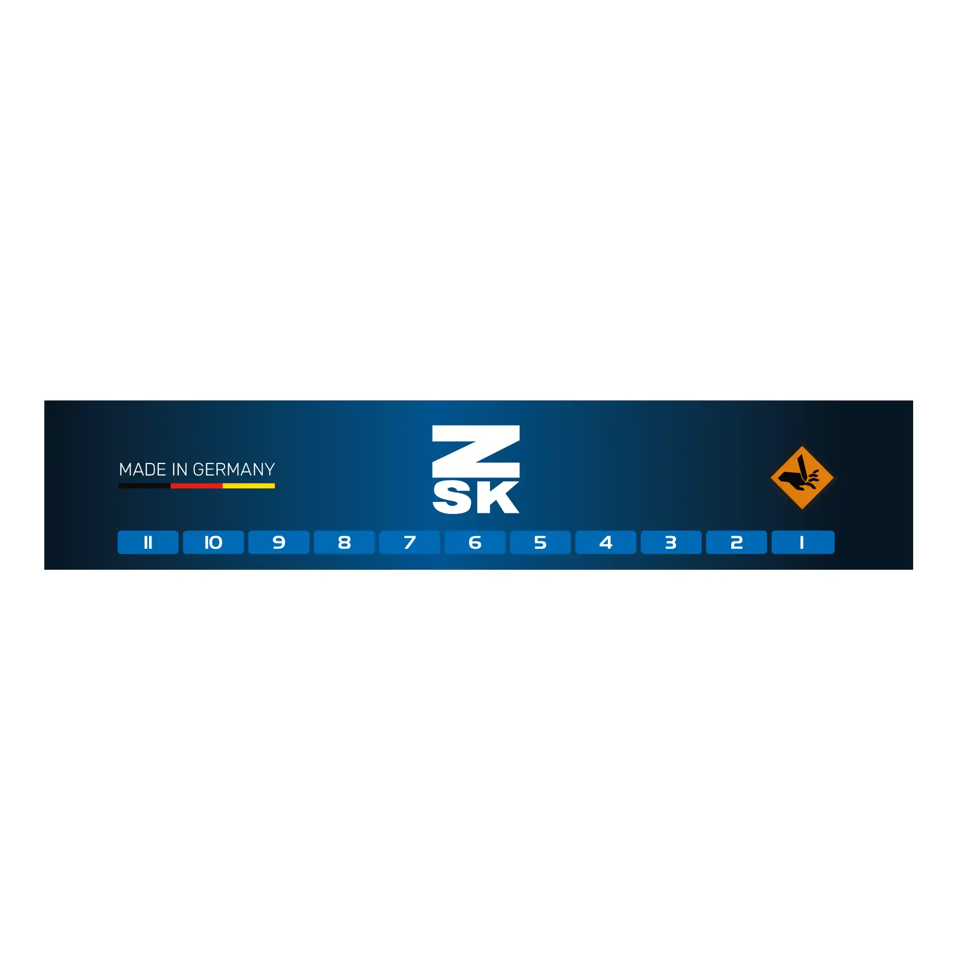 Magnetleiste mit ZSK Logo - Kopf / 11 Nadeln