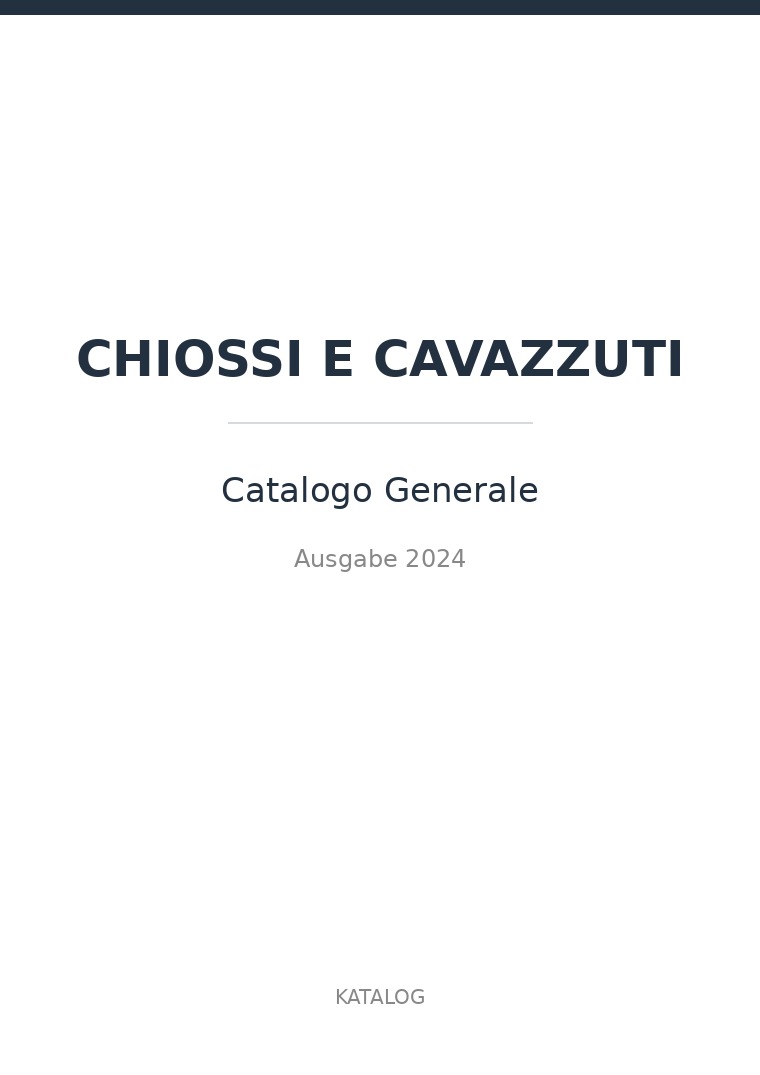 Titelbild Catalogo Generale